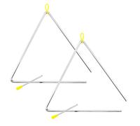 Tiger TRI28-2-MT 12" Instruments Triangles Samba - Lot de 2 | Triangles en Acier Robuste avec Baguettes en Métal - Idéaux pour l'École, l'Orchestre ou la Maison
