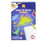 Tiger Tribe: Comment dessiner - Dinosaures - Ensemble artistique créatif, guide étape par étape, crayons de couleur, carnet de croquis artistique, rangement à l'intérieur de l'étui, enfants à partir