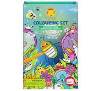 Tiger Tribe: Kit de coloriage - Bugs de jardin - Tout-en-1, autocollants et marqueurs, jolies créatures de jardin, boîte de rangement magnétique scellée pour voyage, enfants à partir de 5 ans