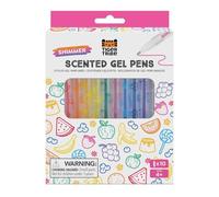 Tiger Tribe: Shimmer Lot de 10 stylos à Encre Gel parfumés fruités et Desserts, Non Toxiques, lavables, pour Dessin, Fournitures d'art et d'artisanat, pour Enfants de 5 Ans et Plus