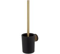 Tiger Tune Brosse WC Fermée, Porte-Brosse WC Mural au Design Fermé avec Fixation Adhésive 3M, Brosse Noire et Tête Remplaçable, Acier Inoxydable et Plastique ABS, 9,6 x 38,2 x 12,1 cm, Doré/Noir