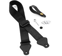 TIGER UAC4-BK-PACK Sangle Ukulélé avec Sangle, Cordon de Tête, Bouton