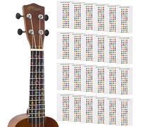 TIGER UKE-24-STICKER Autocollant note Ukulélé pour les débutants - Marqueurs pour le manche - 24 Paquet