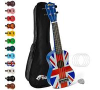 TIGER UKE10-UK Ukulélé soprano pour les débutants Comprend un sac de transport, un médiator en feutre et un jeu de cordes de rechange. Nouveau pour 2020, maintenant équipé de cordes Aquila - UK