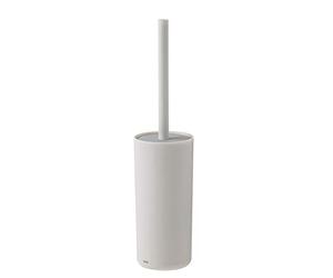 Tiger Urban, Brosse WC Fermée sur Pied, Design Fermé avec Insert Amovible, Brosse Noire et Tête Remplaçable, Plastique, 9,6 x 38,2 x 12,1 cm, Blanc