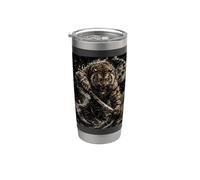 Tiger Warrior Ink Shadow Fantasy Gobelet isotherme en acier inoxydable double paroi