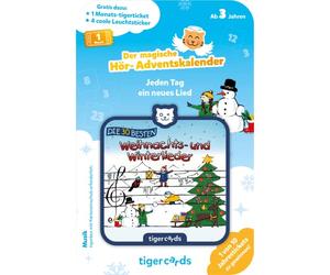 tigermedia Calendrier de l'Avent Tig.Card-'Die 30 besten - Chants d'hiver et de Noël - Multicolore