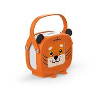 tigermedia tigerbox Mini Kit de démarrage Tiggi Tiger, boîte de Streaming Audio pour Enfants avec limitation de Volume, stéréo, molette de réglage, Prise Jack, étui de Transport, Couleur Orange, avec