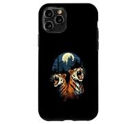 Tigers At The Moon Parodie 3 Tiger Moon Wildlife Animal Coque pour iPhone 11 Pro