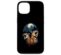 Tigers At The Moon Parodie 3 Tiger Moon Wildlife Animal Coque pour iPhone 13