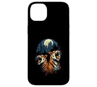 Tigers At The Moon Parodie 3 Tiger Moon Wildlife Animal Coque pour iPhone 14 Plus