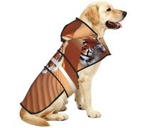 Tigers In The Desert Manteau de pluie imperméable avec capuche, bandes réfléchissantes et sangle ventrale réglable, convient aux chiens de petite et grande taille