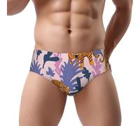 Tigers In The Jungle, Slip pour homme sans braguette avec pochette de soutien confortable et doux, multicolore, XL