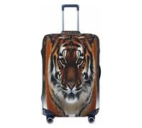 Tigers in The Snow Housse de protection anti-rayures pour valise de 45,7 à 81,3 cm, Noir , S