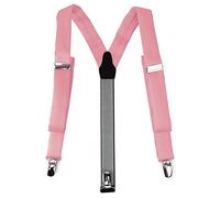 TigerTie Bretelles fines unisexes en forme de Y avec 3 clips extra solides - Uni - Finitions de qualité dans différentes couleurs au choix.