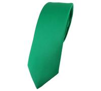 TigerTie Cravate fine unie - Largeur de la cravate : 5,5 cm, vert, Taille Unique