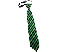 TigerTie cravate pour les enfants vert chaux noir rayé - cravate pré-liée élastiquée