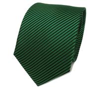 TigerTie Designer cravate en soie vert feuille verte noir rayé - cravate en soie