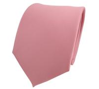 TigerTie Designer satin cravate en rosé vieux rose unicolor Polyester - Tie