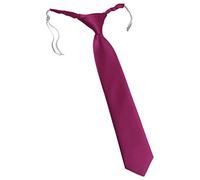 TigerTie Designer Security Cravate de sécurité, en couleur unie, pré-nouée avec élastique, magenta, Taille Unique