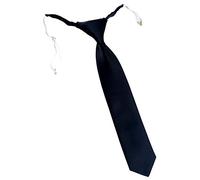 TigerTie Designer Security Cravate de sécurité, en couleur unie, pré-nouée avec élastique, Noir , Taille Unique