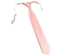 TigerTie Designer Security Cravate de sécurité, en couleur unie, pré-nouée avec élastique, Rose, Taille Unique
