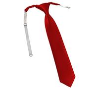 TigerTie Designer Security Cravate de sécurité, en couleur unie, pré-nouée avec élastique, Rouge de signalisation, Taille Unique