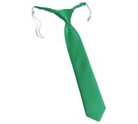 TigerTie Designer Security Cravate de sécurité, en couleur unie, pré-nouée avec élastique, vert, Taille Unique