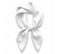 TigerTie Écharpe en mousseline pour femme - Unicolore - Taille du foulard 60 x 60 cm - 100% coton, Blanc., Größe: ca. Länge 60 cm, Breite 60 cm