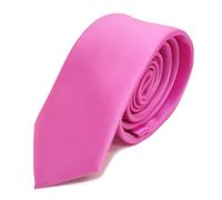TigerTie étroit satin cravate en rosé violet pink unicolor - Tie Polyester