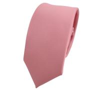 TigerTie étroit satin cravate rosé rose foncé vieux rose unicolor - Tie Polyester