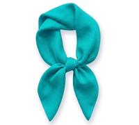 TigerTie Foulard pour femme uni - Dimensions du foulard 60 x 60 cm - 100% coton, turquoise, Taille unique