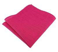 TigerTie Pochette en tissu uni uni - 100 % lin - Dimensions du mouchoir : 26 x 26 cm, magenta, Taille Unique