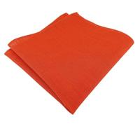 TigerTie Pochette en tissu uni uni - 100 % lin - Dimensions du mouchoir : 26 x 26 cm, Orange sanguine., Taille Unique