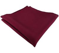 TigerTie pochette roulotté main bordeaux unicolor - 100% soie - taille 30 x 30 cm