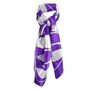 TigerTie satin foulard en lila violet foncé blanc à motifs - 100% soie - taille 90 x 90 cm