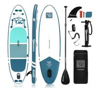 TIGERXBANG Paddle Gonflable 305×80×15 cm - Planche de Stand Up Paddle Sup avec Accessoires de Haute Qualité - Planche Polyvalente pour Adultes/Enfants - Collection Defender (Bleu)