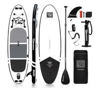 TIGERXBANG Paddle Gonflable 305×80×15 cm - Planche de Stand Up Paddle Sup avec Accessoires de Haute Qualité - Planche Polyvalente pour Adultes/Enfants - Collection Defender (Noir)