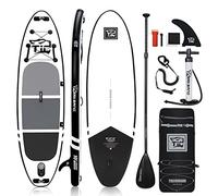 TIGERXBANG Planche à pagaie gonflable 3 x 78,7 x 15,2 cm avec accessoires de planche de SUP de qualité supérieure, planches à pagaie polyvalentes pour adultes/enfants, collection Defender Noir
