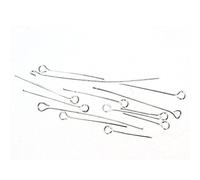 Tiges Clous tête à Oeillets 40 mm pour créations Bijoux (50 pièces) Argenté