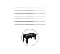 Tiges de baby-foot - VIDAXL - 15,9 mm - Acier - Chrome - Intérieur