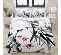 Tiges De Bambou Naturel Japonais Fleurs De Cerisier Impression D'inspiration Populaire Japonaise£¬Parure De Lit Pou Housse De Couette (X) Et Taies D'oreiller Pour Lit