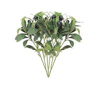 Tiges de Branches D'olivier Artificielles de 15 Pouces, Fausses Branches D'olivier pour Vase, Fausses Tiges de Feuilles D'olivier avec Olives, Tiges de Verdure Artificielles, Décoration pour(#1)