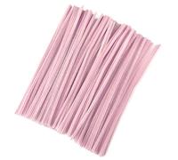 Tiges de Chenille, 100 pièces, bricolage, fil d'enclume, tuyau artisanal, passe-temps créatif for enfants, bâtons en peluche Pour DIY Artisanat(Pink)