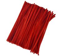 Tiges de Chenille, 100 pièces, bricolage, fil d'enclume, tuyau artisanal, passe-temps créatif for enfants, bâtons en peluche Pour DIY Artisanat(Red)
