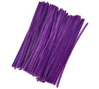 Tiges de Chenille, 100 pièces, bricolage, fil d'enclume, tuyau artisanal, passe-temps créatif for enfants, bâtons en peluche Pour DIY Artisanat(DEEP PURPLE)