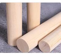 Tiges de chevilles en bois non finies de 50cm, 2 pièces, bâtons artisanaux polyvalents en bois dur(2.5cm)