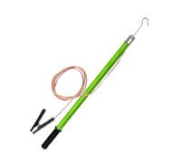 Tiges de commande isolées, portables, isolées en époxy, avec crochet et fil de cuivre pour équipement de test de tension (vert, 220 kV - 3 m)