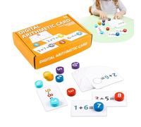 Tiges De Comptage De en Bois - Puzzles Numériques Auto-correcteurs - Kit d'apprentissage Sensoriel des Mathématiques, Jeux D'addition Et De Soustraction Double Face, Blocs De Construction, Cade