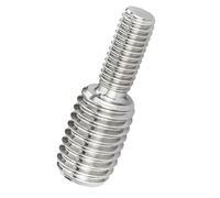Tiges de conversion à vis de haute précision, goujons réducteurs à double extrémité filetés en acier inoxydable(2PCS,M6x10-M8x10)